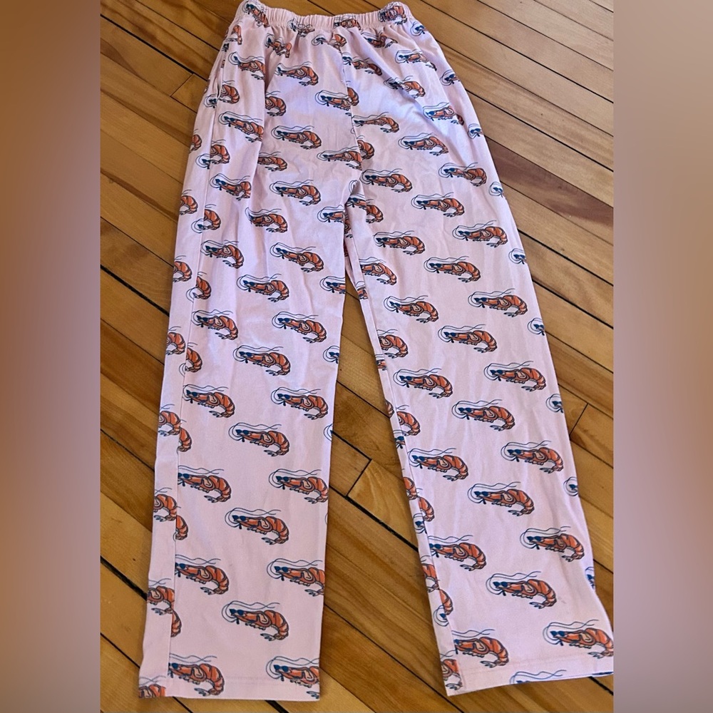 Shrimp light pink pajama pants pimp shrimp clothing co